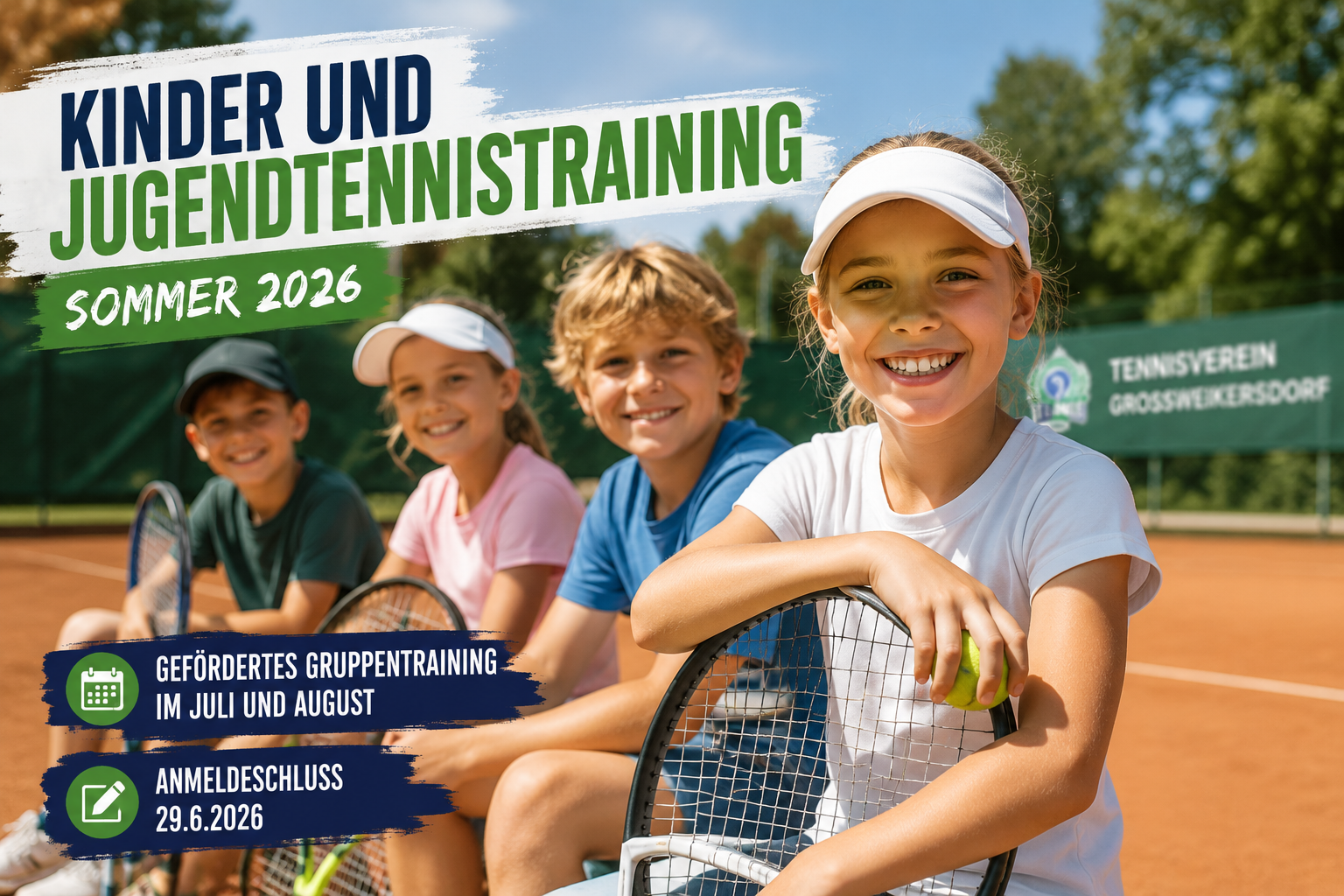 Kinder und Jugendtennistraining - Sommer 2026